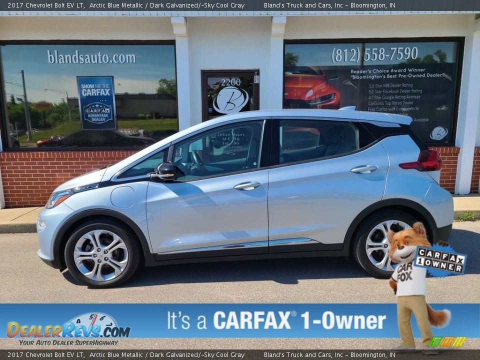 2017 Chevrolet Bolt EV LT Arctic Blue Metallic / Dark Galvanized/­Sky Cool Gray Photo #1