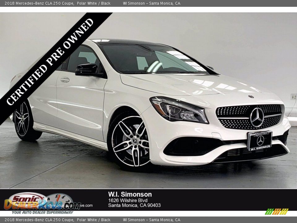 2018 Mercedes-Benz CLA 250 Coupe Polar White / Black Photo #1