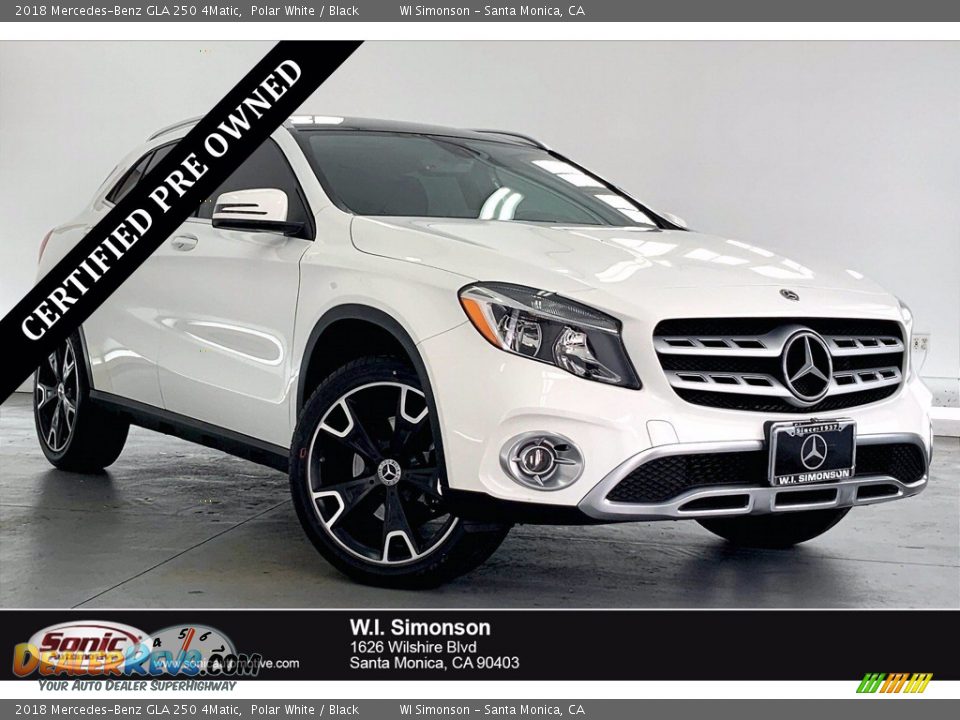 2018 Mercedes-Benz GLA 250 4Matic Polar White / Black Photo #1