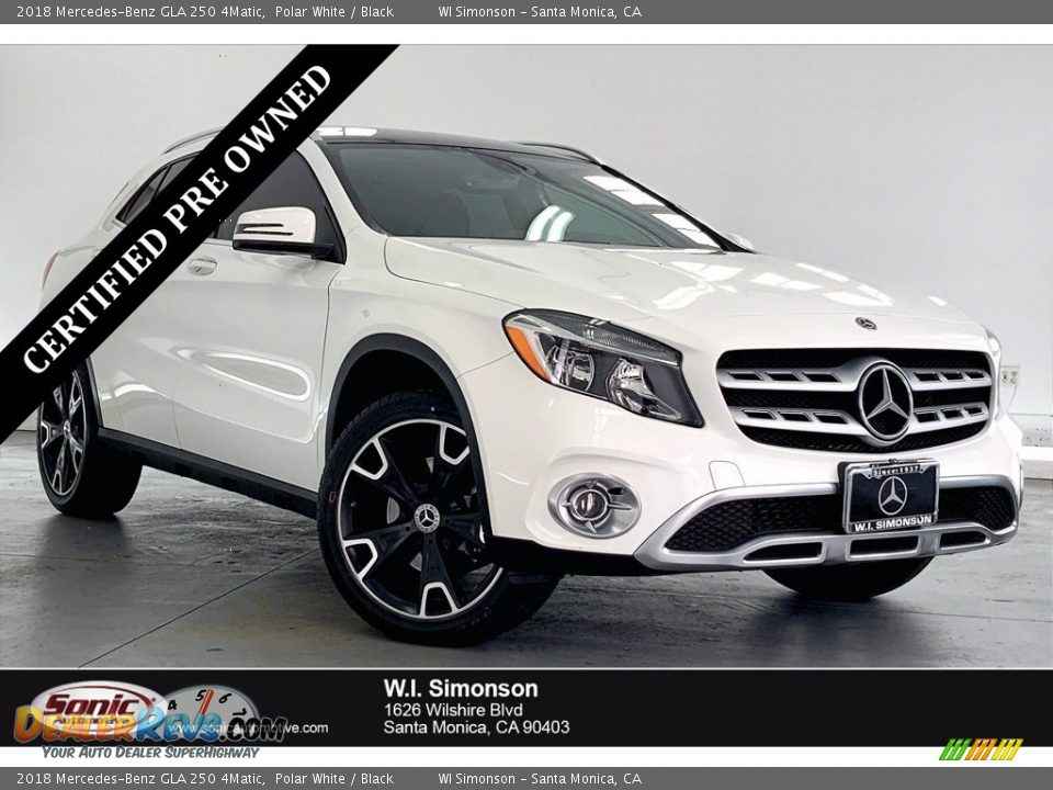 2018 Mercedes-Benz GLA 250 4Matic Polar White / Black Photo #1