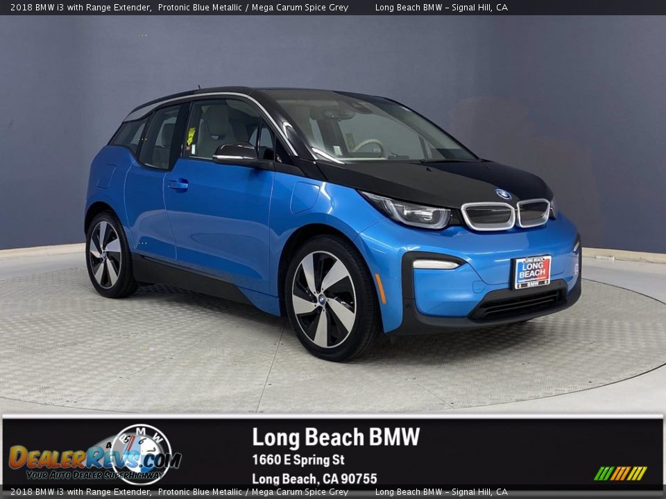 2018 BMW i3 with Range Extender Protonic Blue Metallic / Mega Carum Spice Grey Photo #1