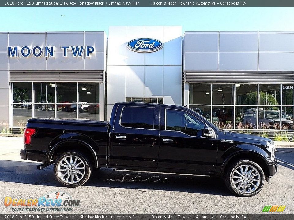 2018 Ford F150 Limited SuperCrew 4x4 Shadow Black / Limited Navy Pier Photo #1