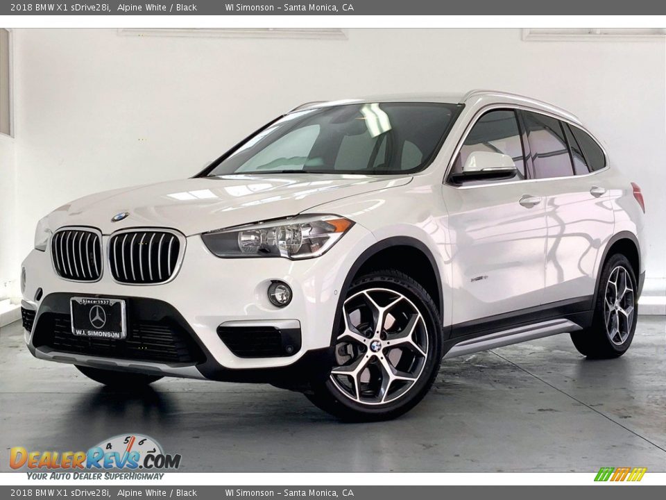 2018 BMW X1 sDrive28i Alpine White / Black Photo #12