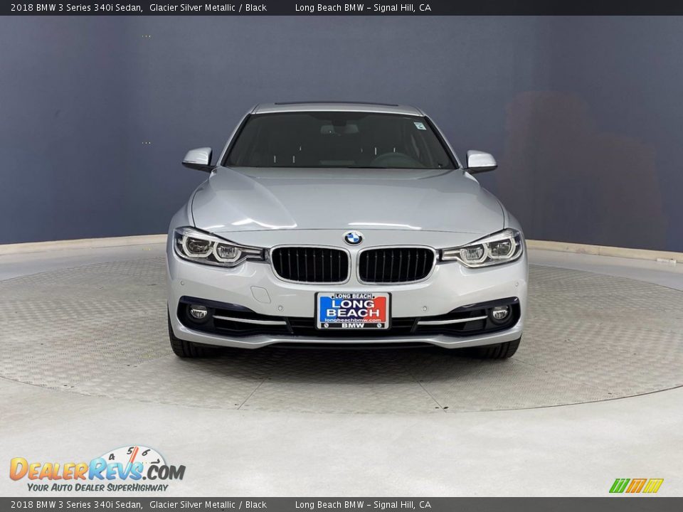 2018 BMW 3 Series 340i Sedan Glacier Silver Metallic / Black Photo #2