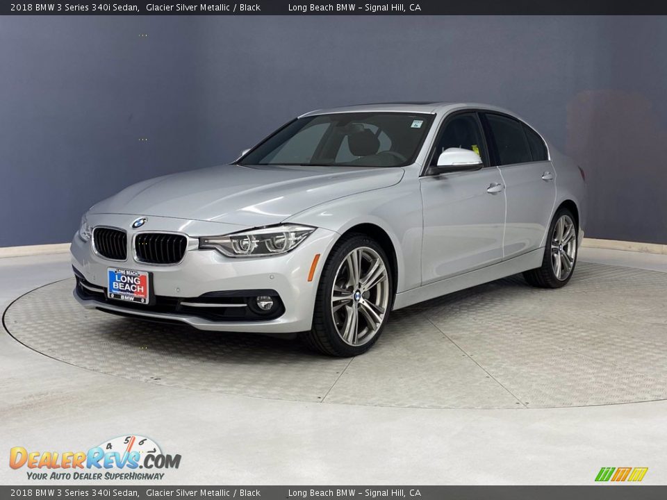 2018 BMW 3 Series 340i Sedan Glacier Silver Metallic / Black Photo #3