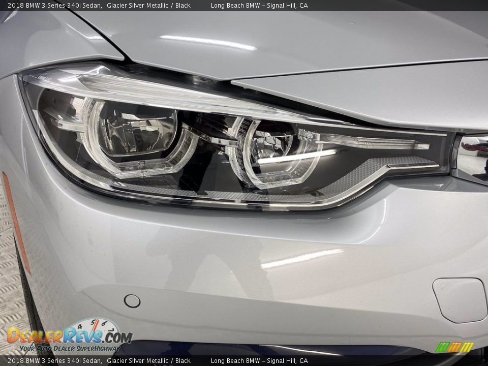 2018 BMW 3 Series 340i Sedan Glacier Silver Metallic / Black Photo #7