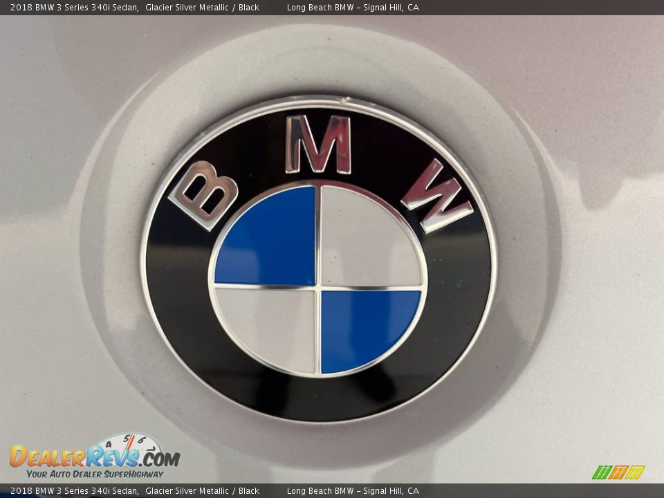 2018 BMW 3 Series 340i Sedan Glacier Silver Metallic / Black Photo #10
