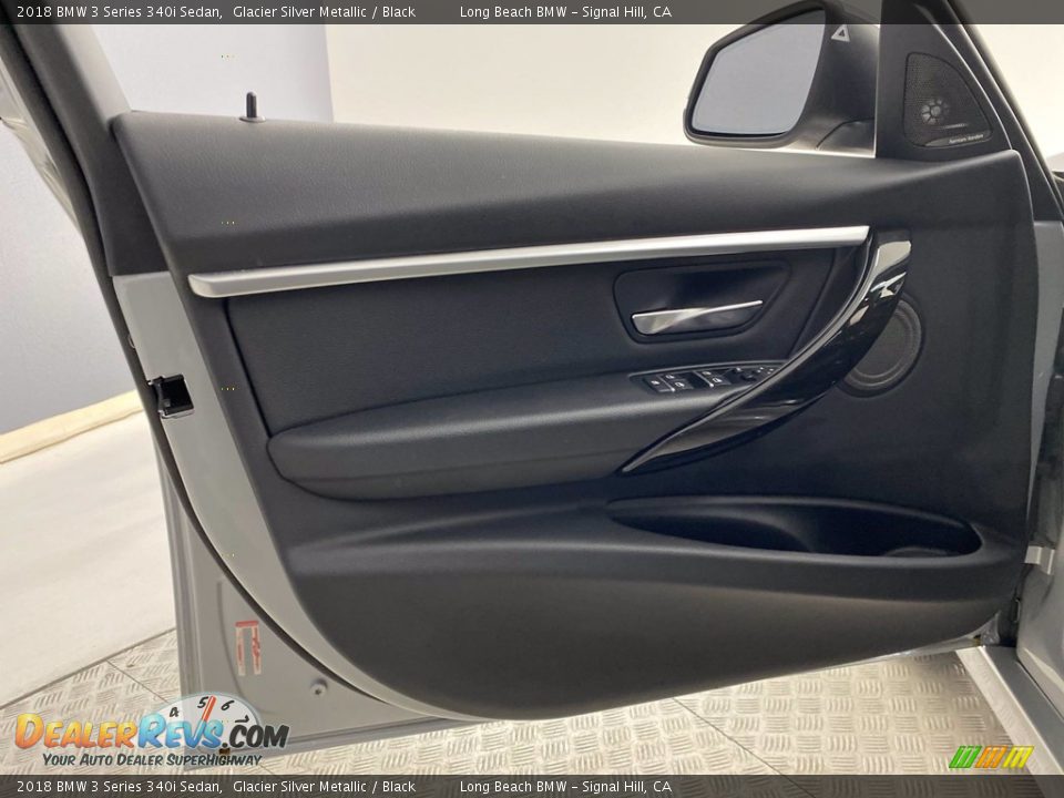 2018 BMW 3 Series 340i Sedan Glacier Silver Metallic / Black Photo #13
