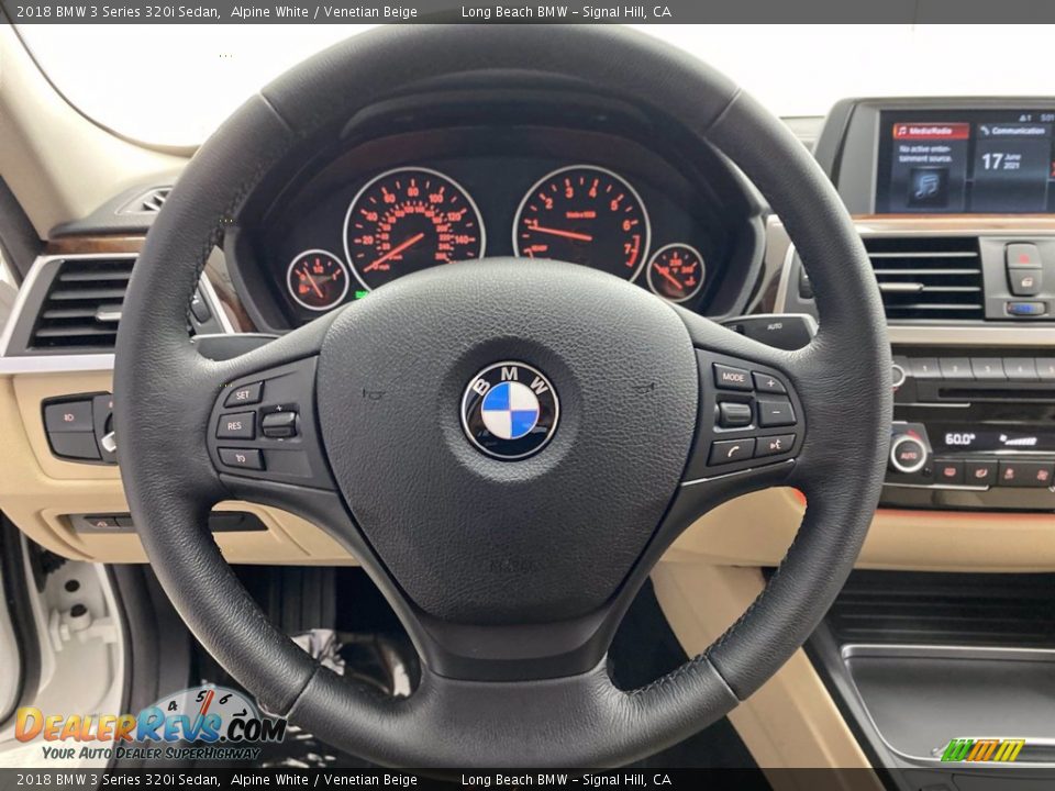 2018 BMW 3 Series 320i Sedan Alpine White / Venetian Beige Photo #18