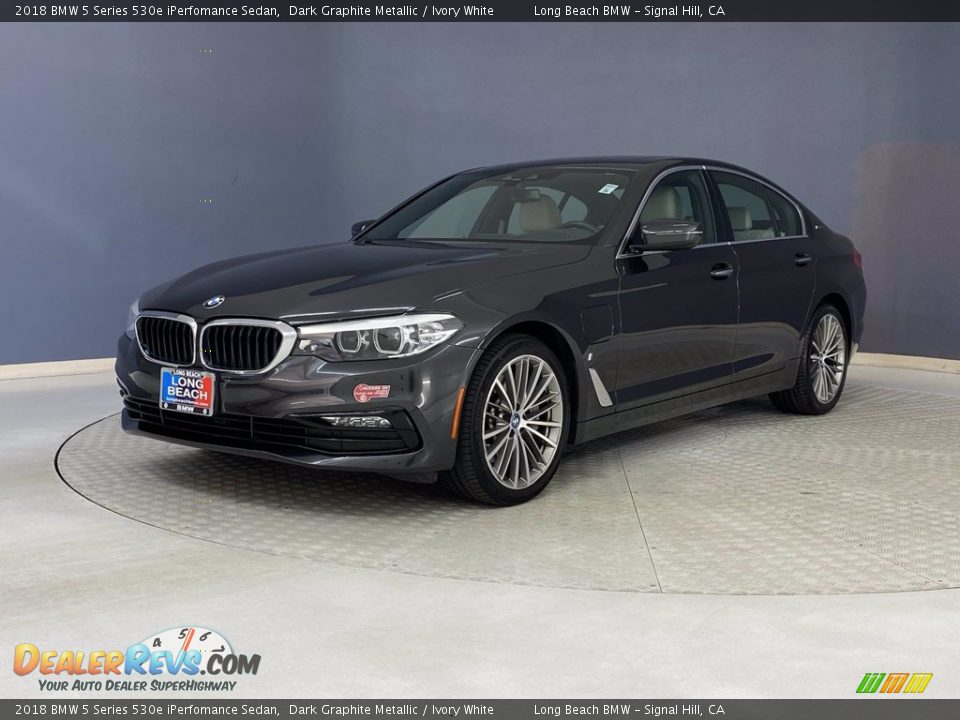 2018 BMW 5 Series 530e iPerfomance Sedan Dark Graphite Metallic / Ivory White Photo #3