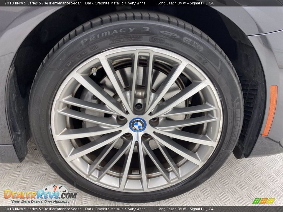 2018 BMW 5 Series 530e iPerfomance Sedan Dark Graphite Metallic / Ivory White Photo #6