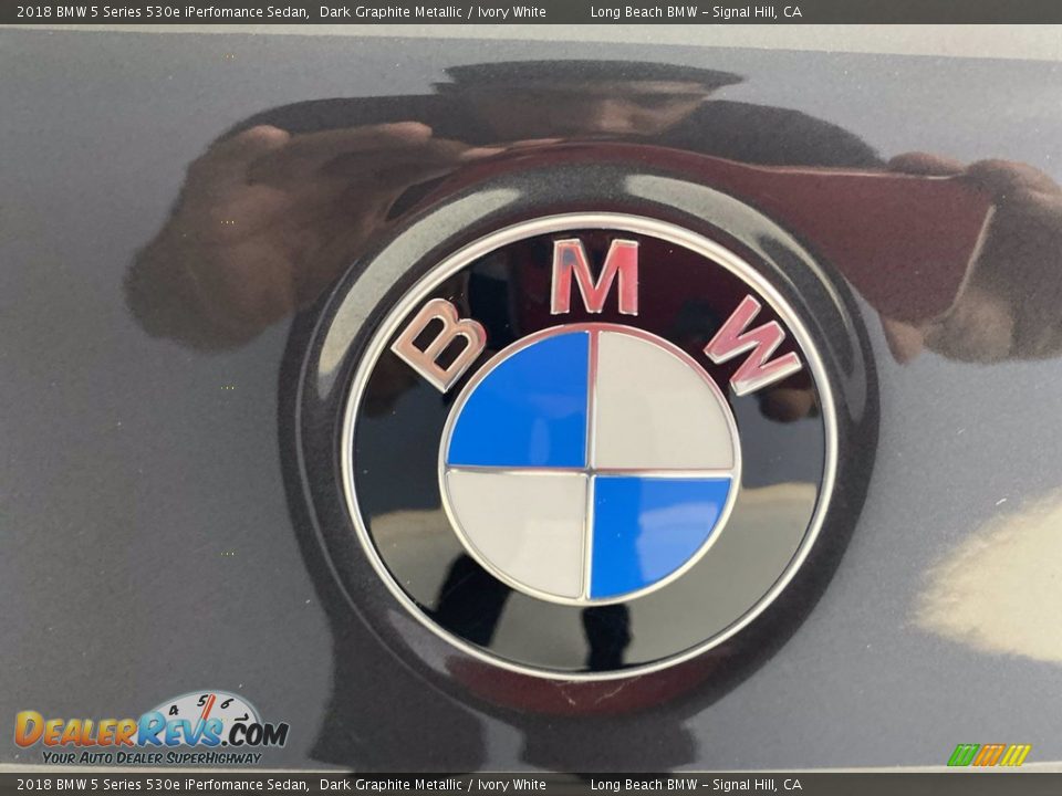 2018 BMW 5 Series 530e iPerfomance Sedan Dark Graphite Metallic / Ivory White Photo #10