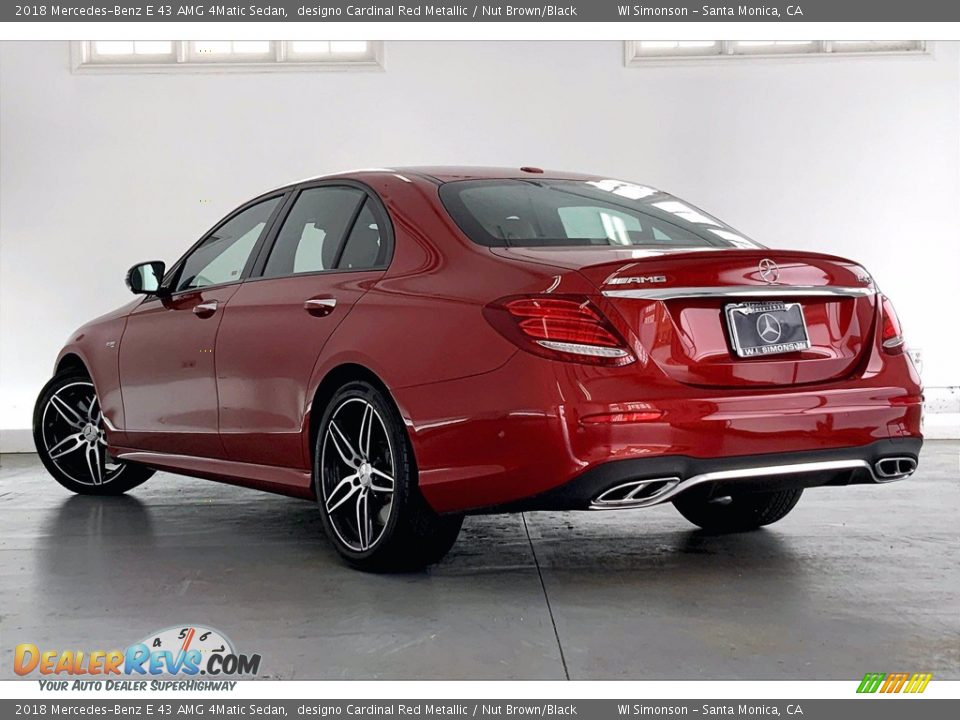 2018 Mercedes-Benz E 43 AMG 4Matic Sedan designo Cardinal Red Metallic / Nut Brown/Black Photo #10