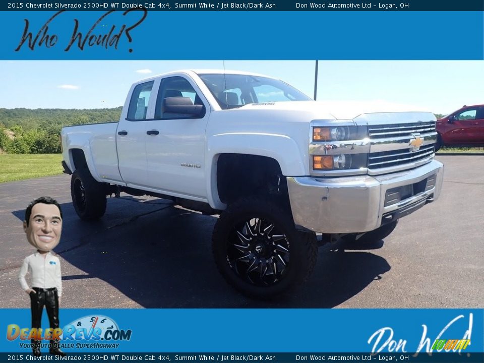 2015 Chevrolet Silverado 2500HD WT Double Cab 4x4 Summit White / Jet Black/Dark Ash Photo #1