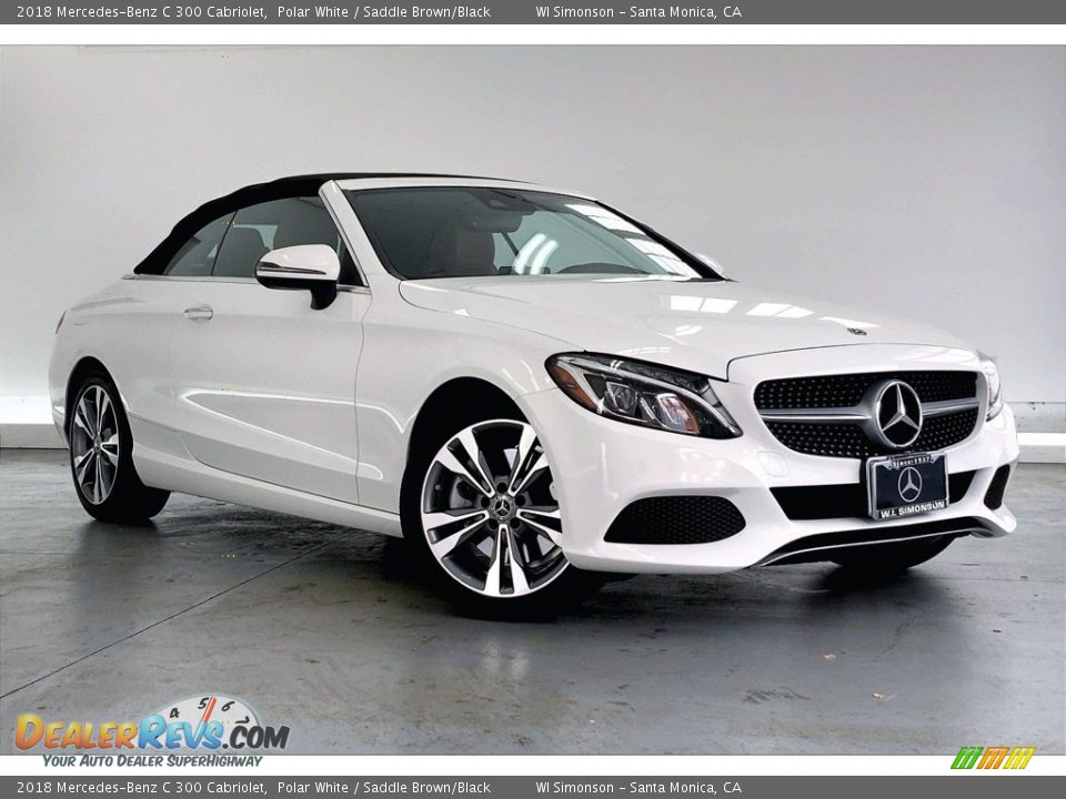 2018 Mercedes-Benz C 300 Cabriolet Polar White / Saddle Brown/Black Photo #34