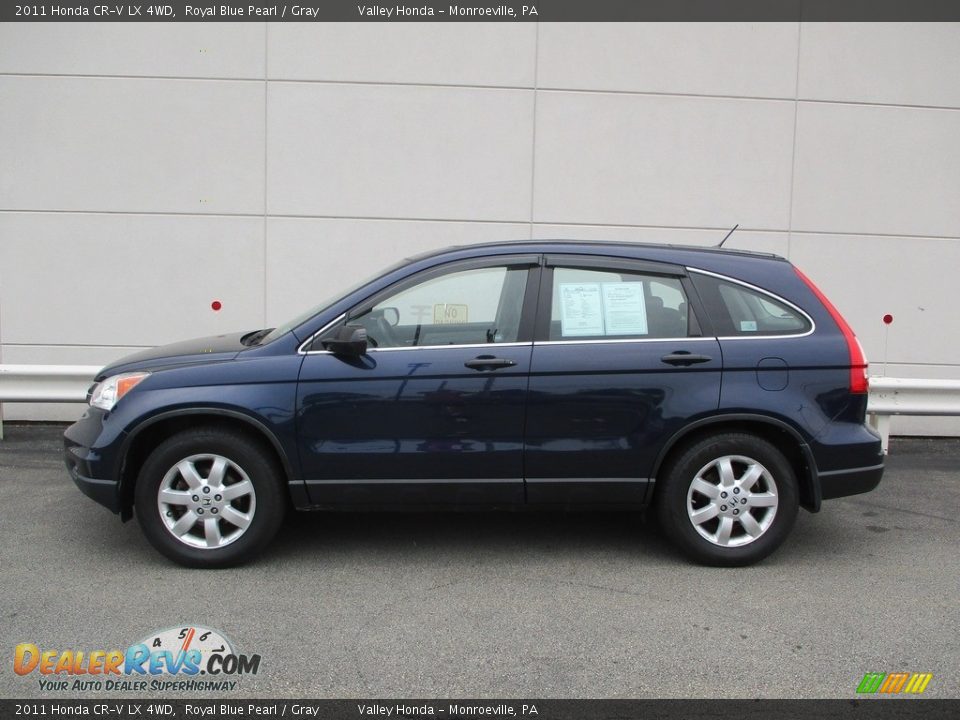 2011 Honda CR-V LX 4WD Royal Blue Pearl / Gray Photo #2