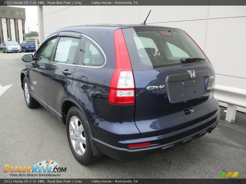 2011 Honda CR-V LX 4WD Royal Blue Pearl / Gray Photo #3