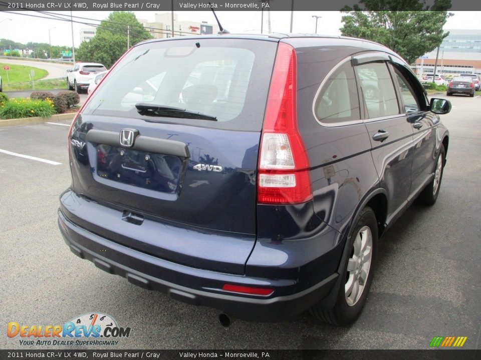 2011 Honda CR-V LX 4WD Royal Blue Pearl / Gray Photo #5