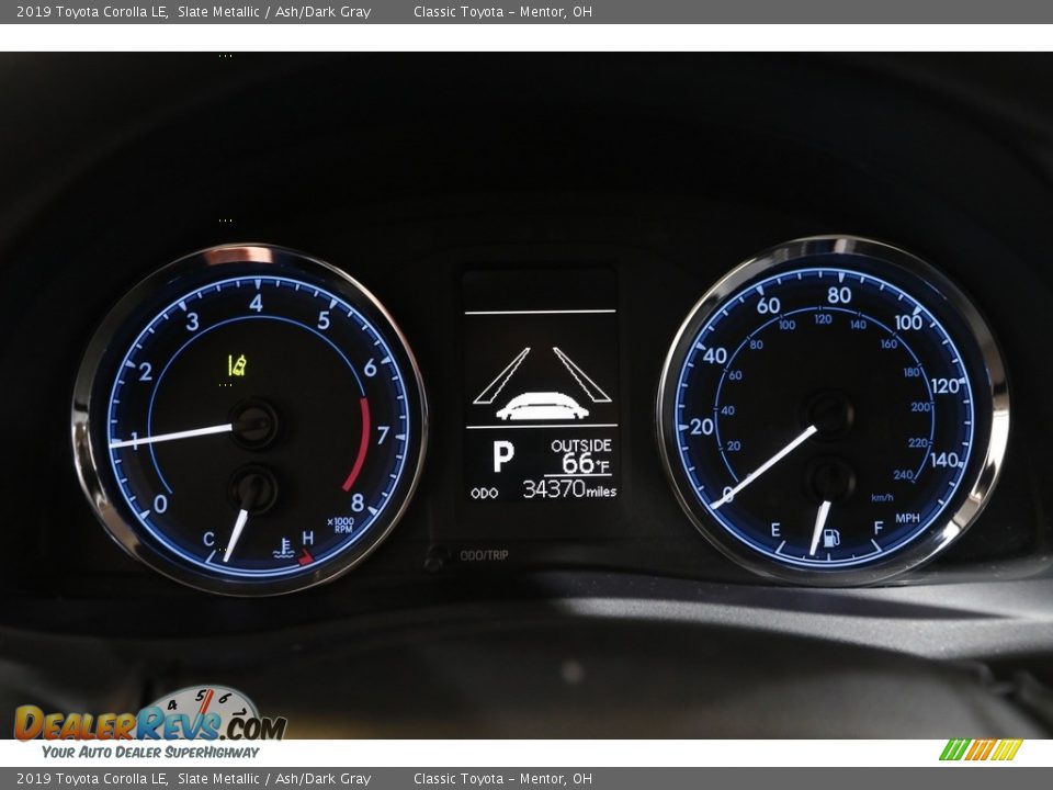 2019 Toyota Corolla LE Slate Metallic / Ash/Dark Gray Photo #8