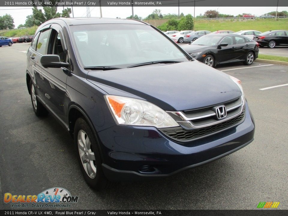 2011 Honda CR-V LX 4WD Royal Blue Pearl / Gray Photo #7