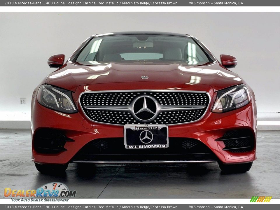 2018 Mercedes-Benz E 400 Coupe designo Cardinal Red Metallic / Macchiato Beige/Espresso Brown Photo #2