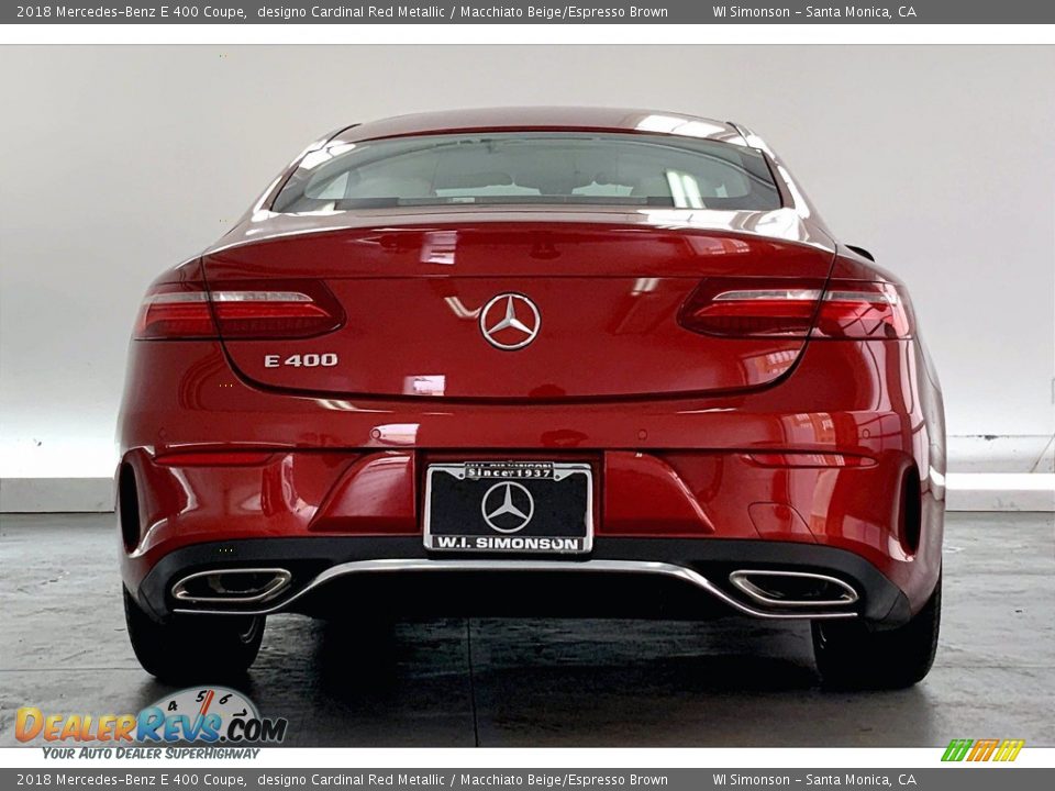 2018 Mercedes-Benz E 400 Coupe designo Cardinal Red Metallic / Macchiato Beige/Espresso Brown Photo #3