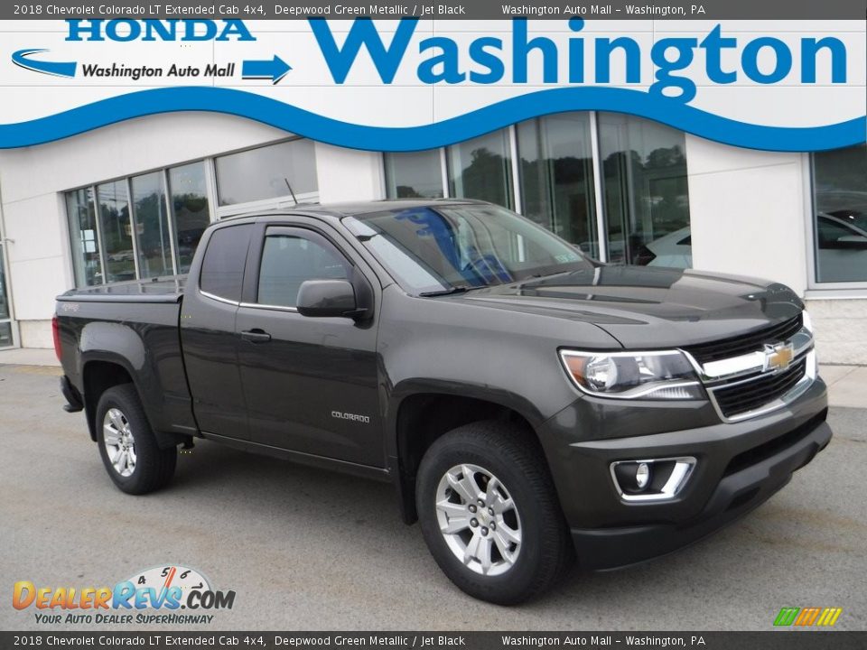 2018 Chevrolet Colorado LT Extended Cab 4x4 Deepwood Green Metallic / Jet Black Photo #2