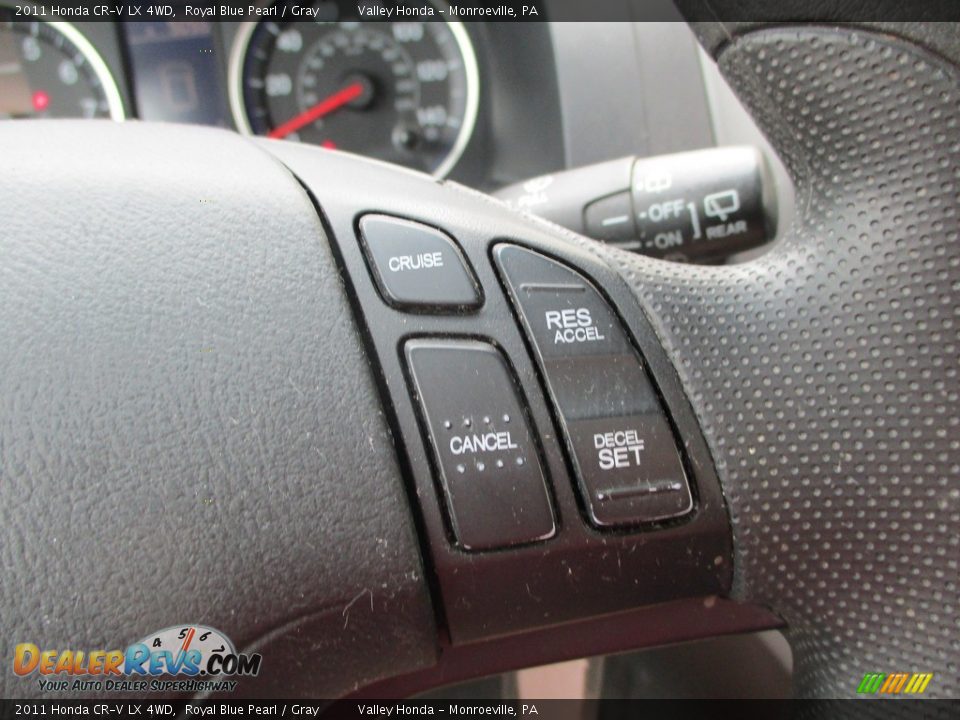 2011 Honda CR-V LX 4WD Royal Blue Pearl / Gray Photo #16