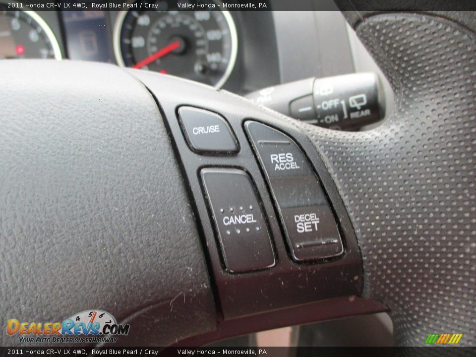 2011 Honda CR-V LX 4WD Royal Blue Pearl / Gray Photo #16