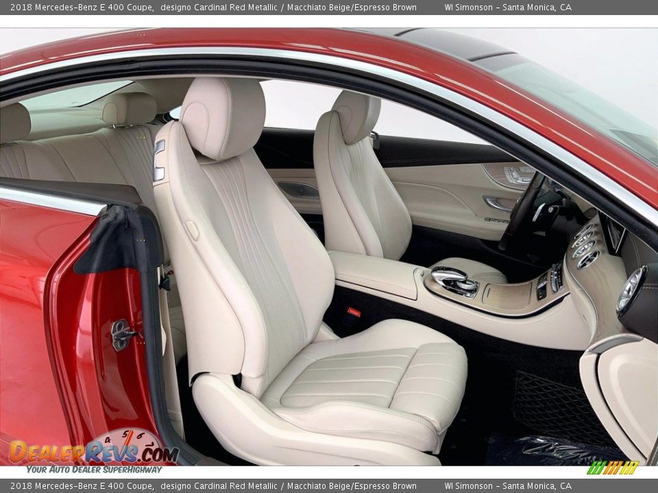 2018 Mercedes-Benz E 400 Coupe designo Cardinal Red Metallic / Macchiato Beige/Espresso Brown Photo #6