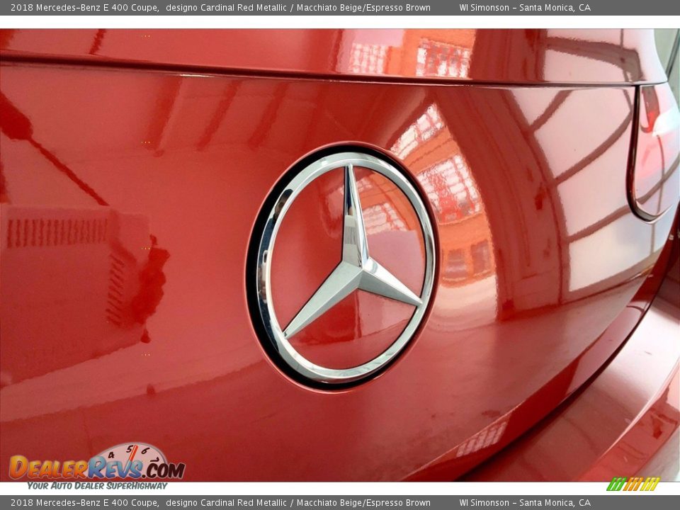 2018 Mercedes-Benz E 400 Coupe designo Cardinal Red Metallic / Macchiato Beige/Espresso Brown Photo #7