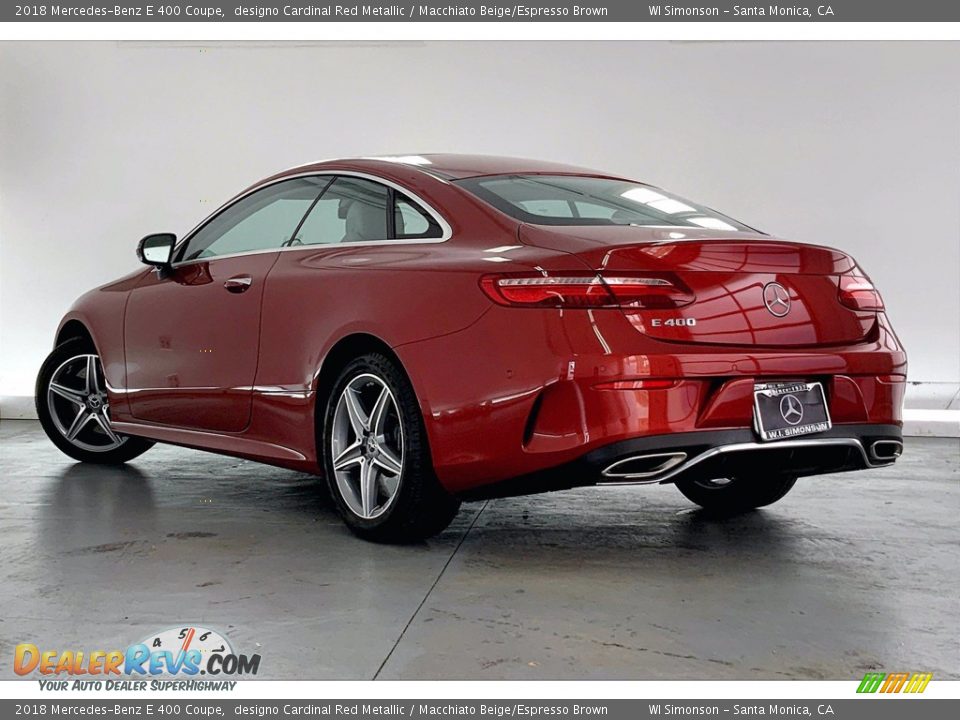 2018 Mercedes-Benz E 400 Coupe designo Cardinal Red Metallic / Macchiato Beige/Espresso Brown Photo #10