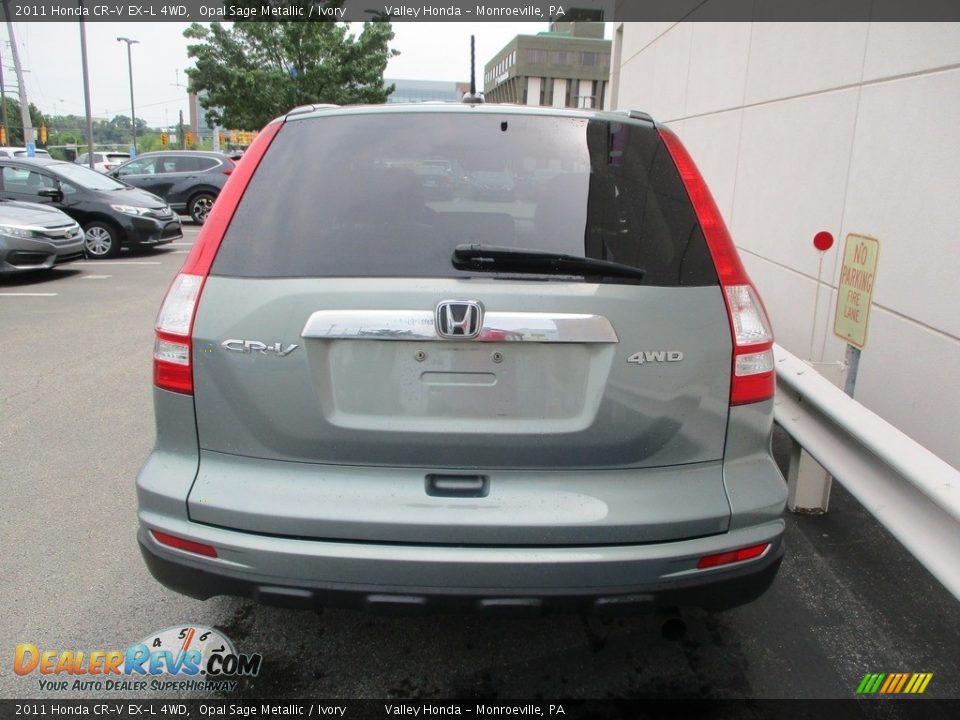 2011 Honda CR-V EX-L 4WD Opal Sage Metallic / Ivory Photo #4