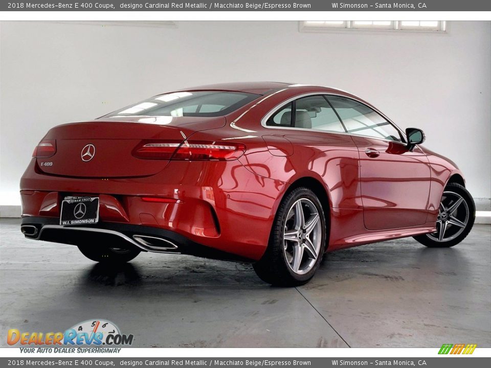 2018 Mercedes-Benz E 400 Coupe designo Cardinal Red Metallic / Macchiato Beige/Espresso Brown Photo #13