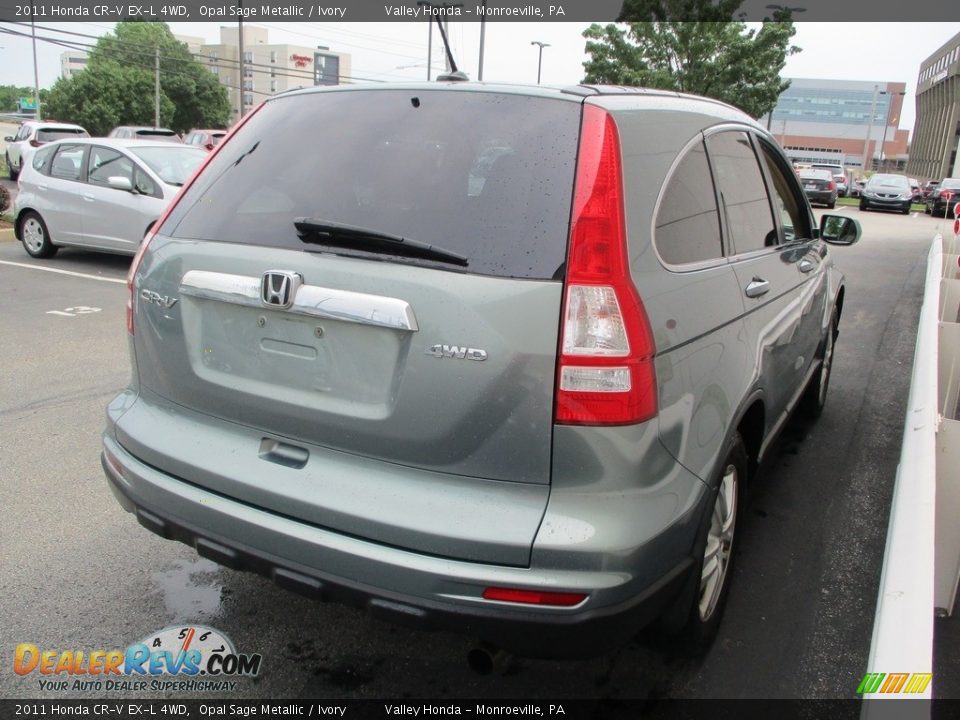 2011 Honda CR-V EX-L 4WD Opal Sage Metallic / Ivory Photo #5