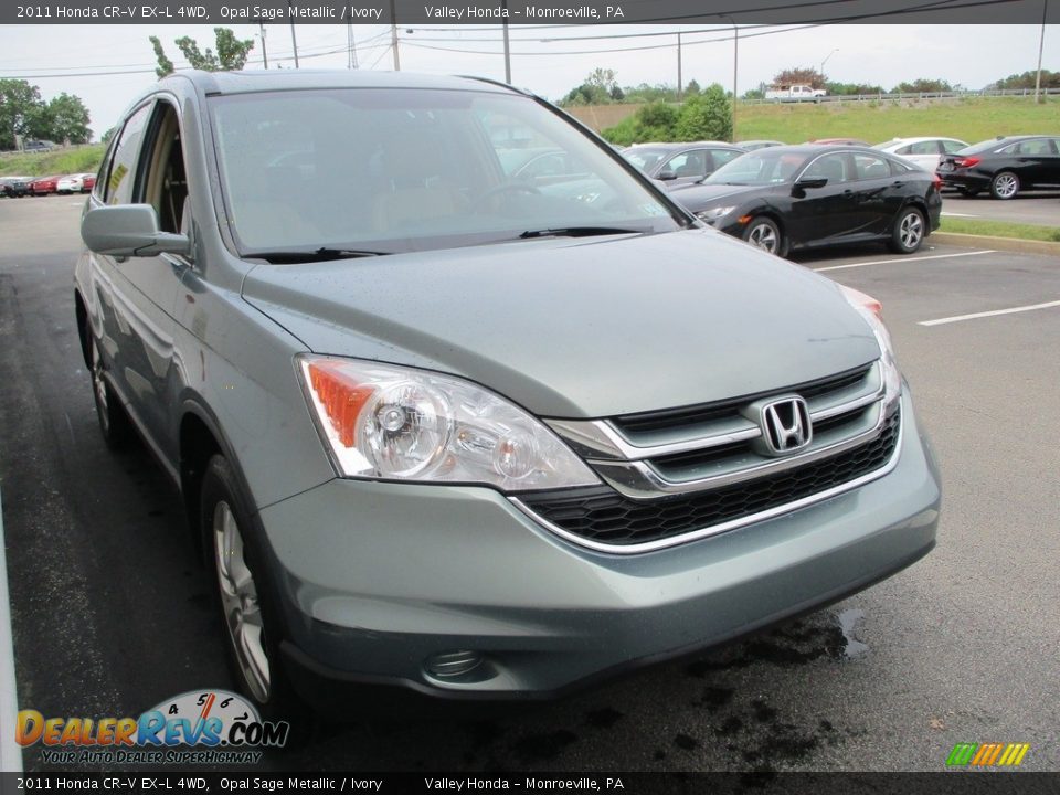 2011 Honda CR-V EX-L 4WD Opal Sage Metallic / Ivory Photo #6