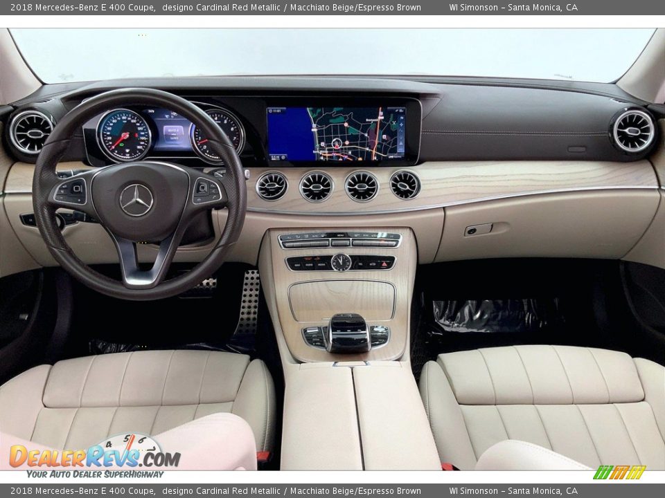 2018 Mercedes-Benz E 400 Coupe designo Cardinal Red Metallic / Macchiato Beige/Espresso Brown Photo #15