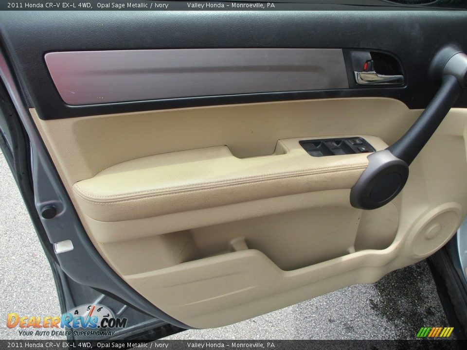 2011 Honda CR-V EX-L 4WD Opal Sage Metallic / Ivory Photo #10