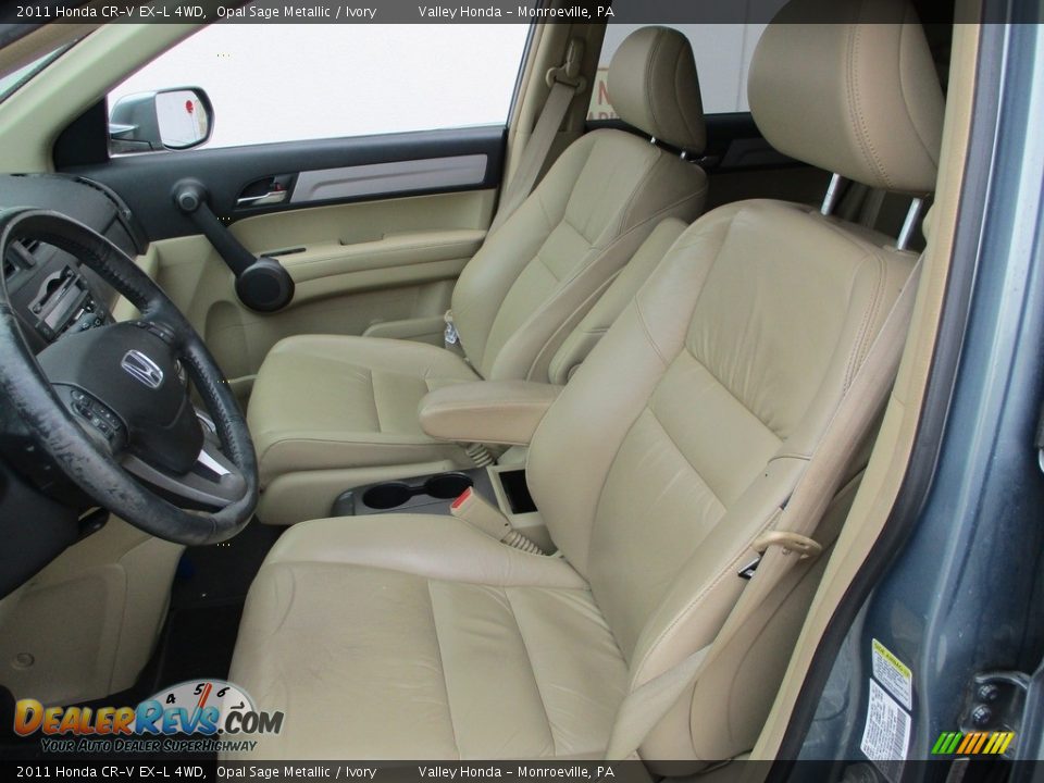 2011 Honda CR-V EX-L 4WD Opal Sage Metallic / Ivory Photo #12