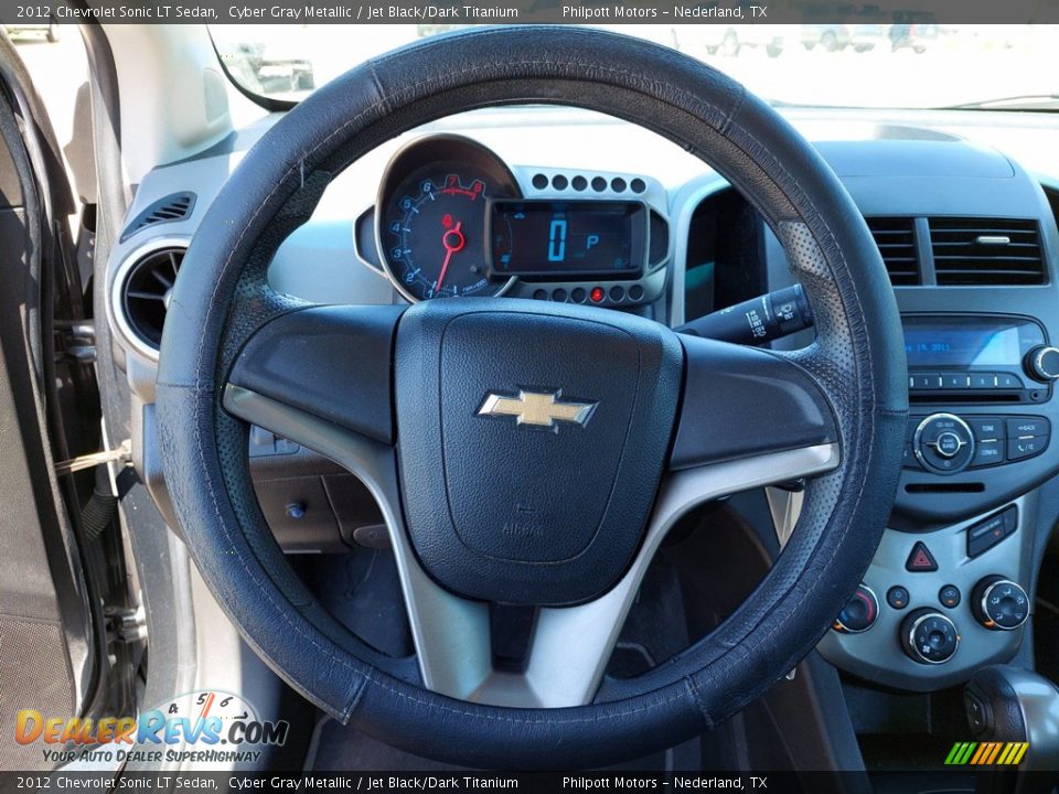 2012 Chevrolet Sonic LT Sedan Cyber Gray Metallic / Jet Black/Dark Titanium Photo #15