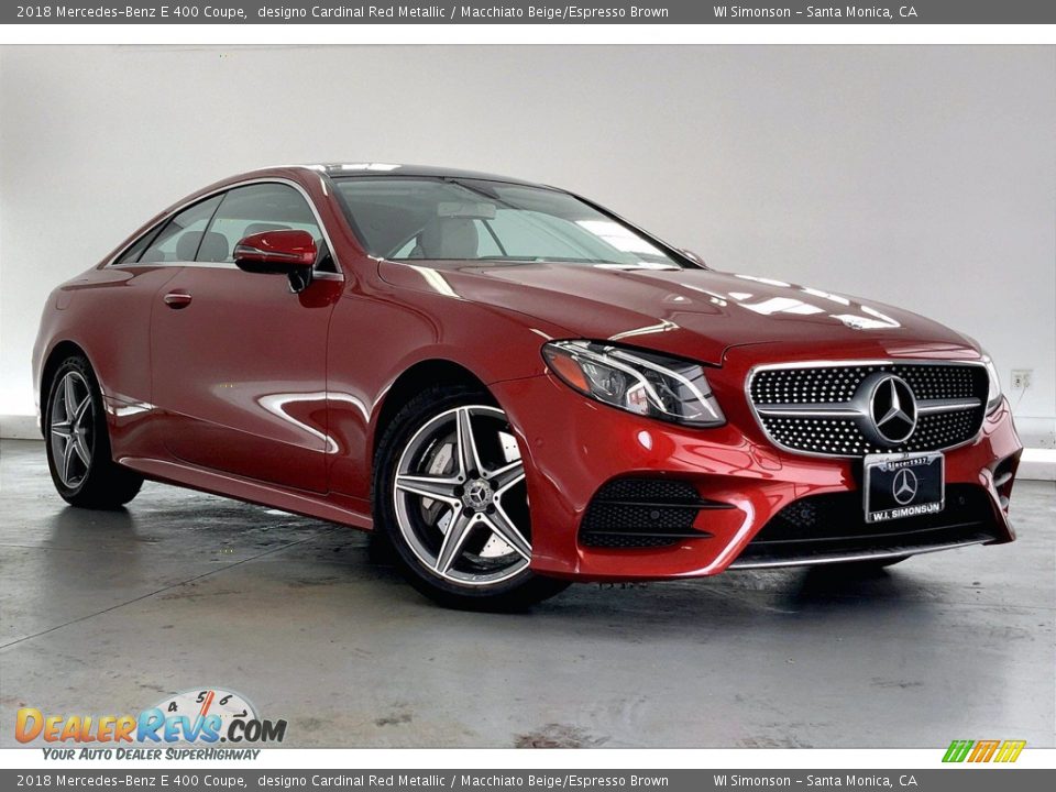 2018 Mercedes-Benz E 400 Coupe designo Cardinal Red Metallic / Macchiato Beige/Espresso Brown Photo #34