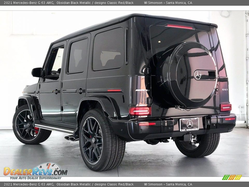 2021 Mercedes-Benz G 63 AMG Obsidian Black Metallic / designo Classic Red/Black Photo #2