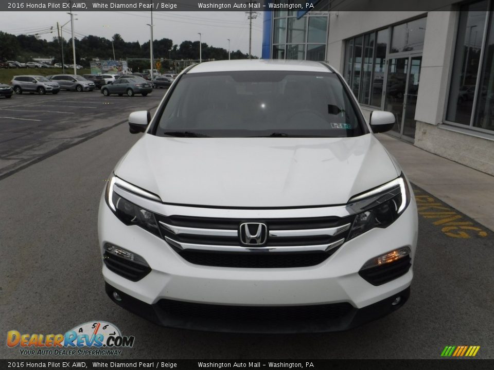 2016 Honda Pilot EX AWD White Diamond Pearl / Beige Photo #4