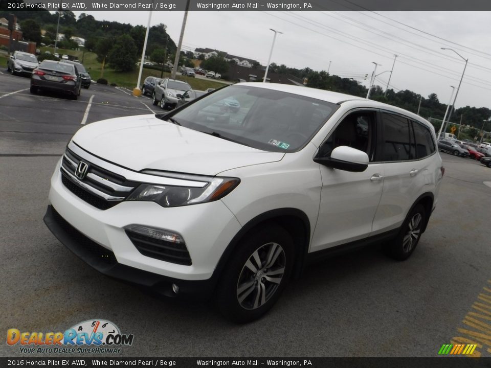 2016 Honda Pilot EX AWD White Diamond Pearl / Beige Photo #5