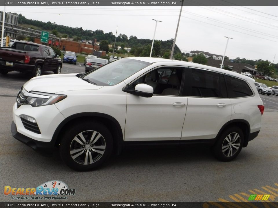 2016 Honda Pilot EX AWD White Diamond Pearl / Beige Photo #6