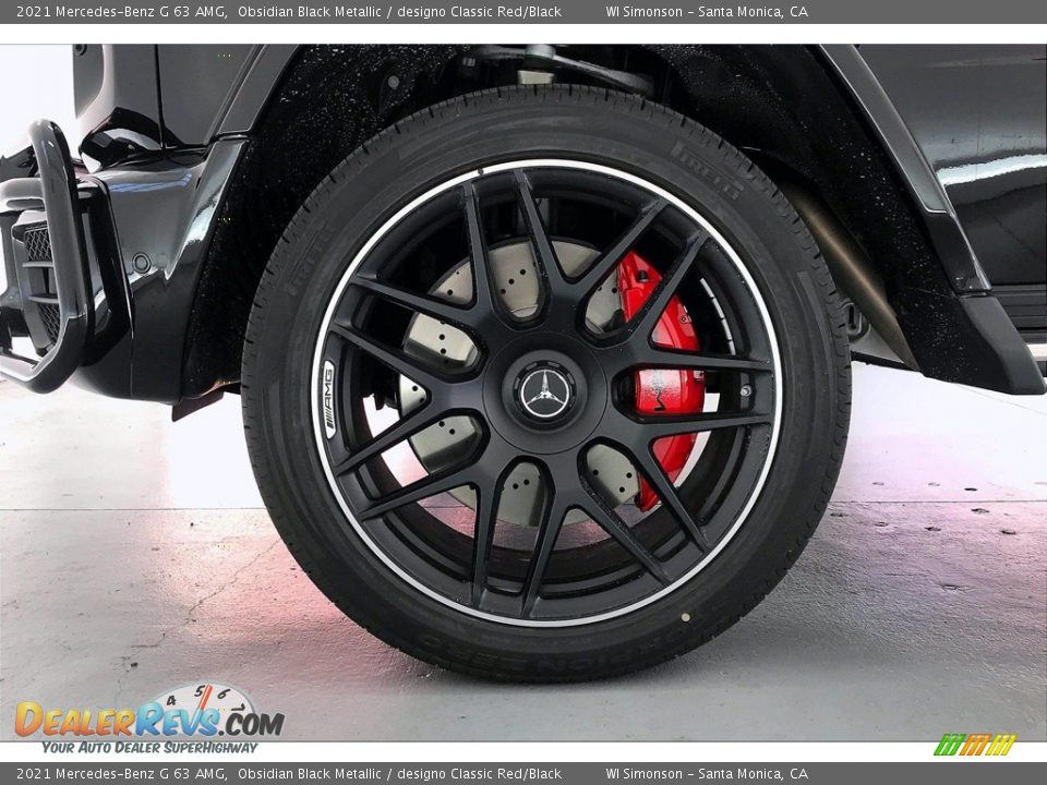 2021 Mercedes-Benz G 63 AMG Obsidian Black Metallic / designo Classic Red/Black Photo #9