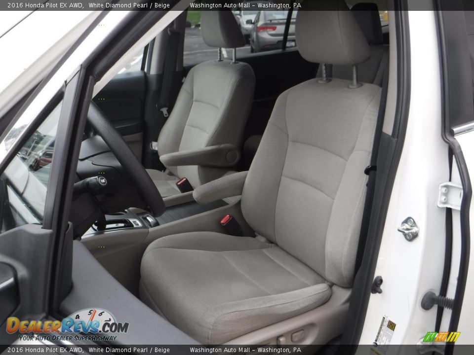 2016 Honda Pilot EX AWD White Diamond Pearl / Beige Photo #15