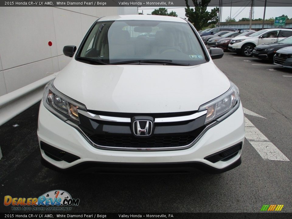 2015 Honda CR-V LX AWD White Diamond Pearl / Beige Photo #8