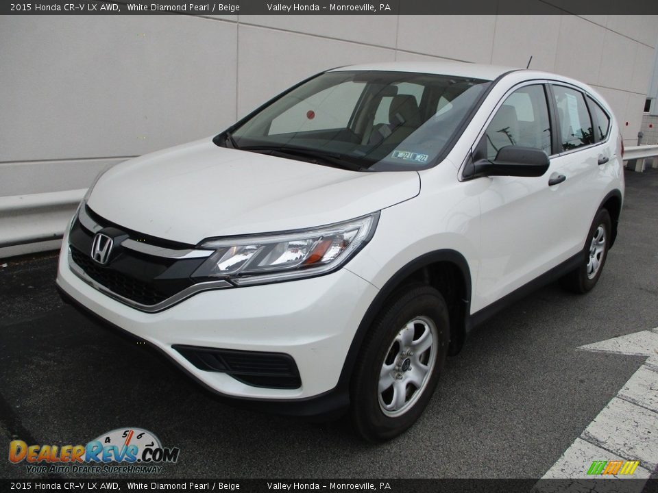 2015 Honda CR-V LX AWD White Diamond Pearl / Beige Photo #9