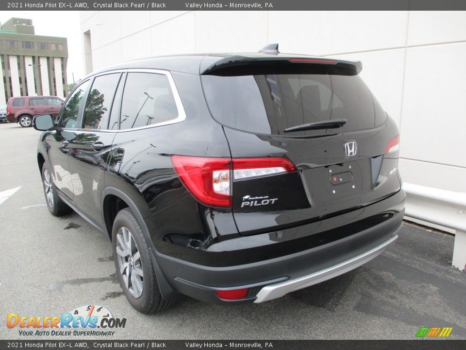 2021 Honda Pilot EX-L AWD Crystal Black Pearl / Black Photo #3